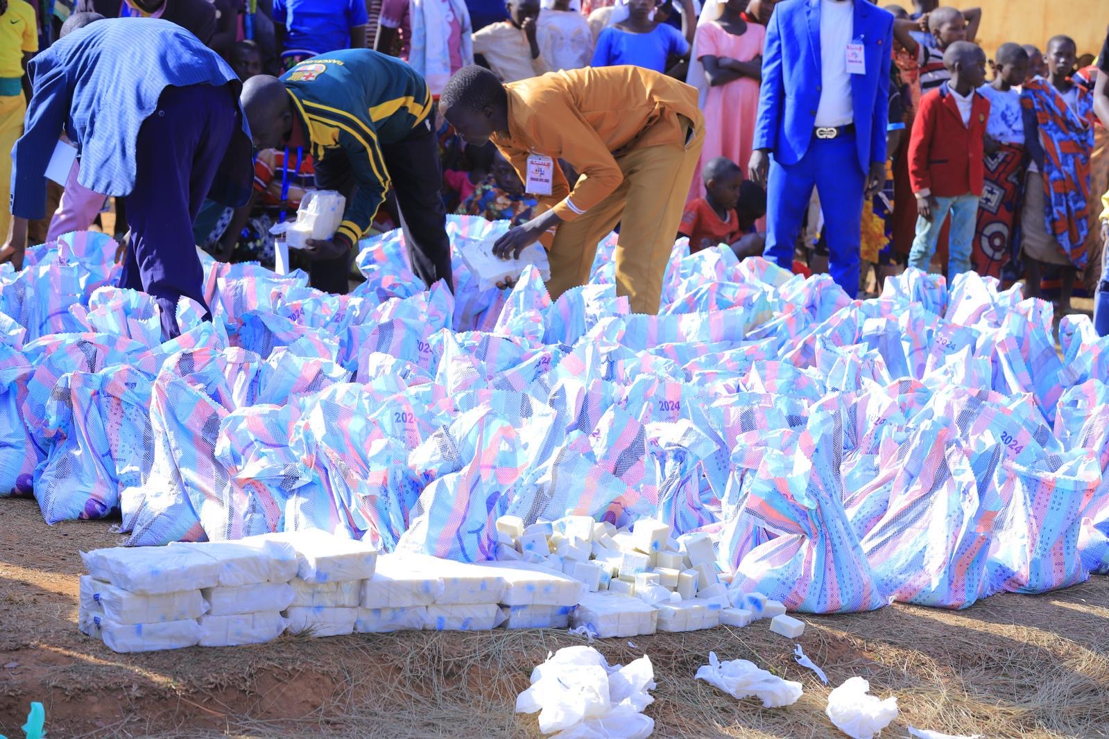 Emergency relief supplies prepared for community distribution
